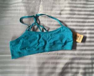 Happy Nation Bralette Size Medium Teal Strappy Back